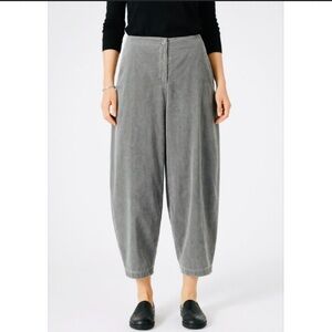 OSKA Gray Corduroy Barrel-Leg Pants OSKA Size 2 US size 8/10
